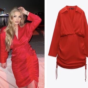 ❤️ Elegant Red Wrap Dress